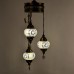 Authentic 3-Piece Ceiling Pendant Chandelier Mosaic Lamp Closed Set Helix